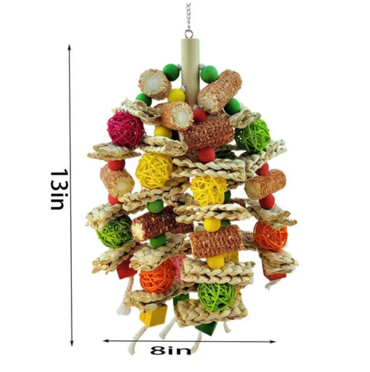 Παιχνίδι Μάσησης Παπαγάλου με Καλαμπόκι & Ξύλο Chew Doll